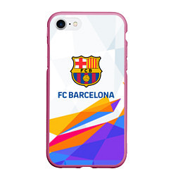 Чехол iPhone 7/8 матовый Barcelona цветные геометрии, цвет: 3D-малиновый