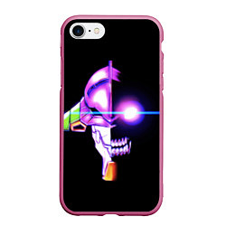 Чехол iPhone 7/8 матовый Evangelion neon, цвет: 3D-малиновый