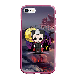 Чехол iPhone 7/8 матовый Японский вампир - малолетка - сакура, цвет: 3D-малиновый