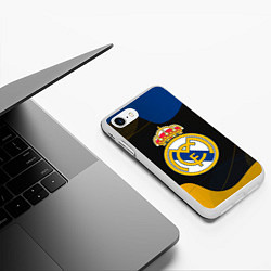 Чехол iPhone 7/8 матовый Real madrid Абстракция, цвет: 3D-белый — фото 2