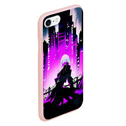 Чехол iPhone 7/8 матовый Люси из аниме Cyberpunk Edgerunners, цвет: 3D-светло-розовый — фото 2