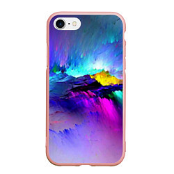 Чехол iPhone 7/8 матовый Неоновый бриз, цвет: 3D-светло-розовый