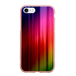 Чехол iPhone 7/8 матовый Цветной спектр, цвет: 3D-светло-розовый
