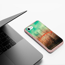 Чехол iPhone 7/8 матовый Светло-зелёное небо, деревья и множество красок, цвет: 3D-светло-розовый — фото 2