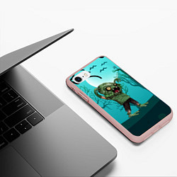 Чехол iPhone 7/8 матовый Монстр Ктулху, цвет: 3D-светло-розовый — фото 2