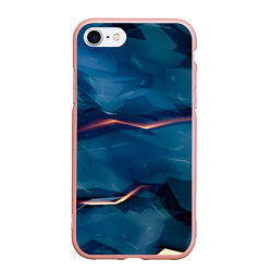 Чехол iPhone 7/8 матовый Броня из магического синего камня, цвет: 3D-светло-розовый