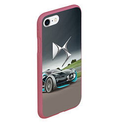 Чехол iPhone 7/8 матовый Citroen DS Spirit - скоростной режим, цвет: 3D-малиновый — фото 2