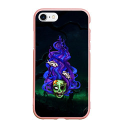 Чехол iPhone 7/8 матовый Зомби - русалка, цвет: 3D-светло-розовый