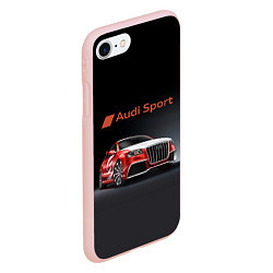 Чехол iPhone 7/8 матовый Audi sport - racing team, цвет: 3D-светло-розовый — фото 2