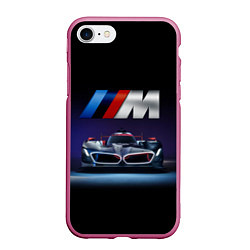 Чехол iPhone 7/8 матовый BMW M Performance Motorsport, цвет: 3D-малиновый