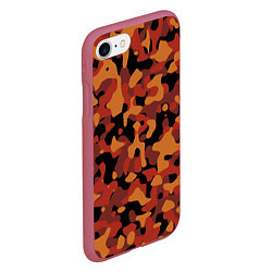 Чехол iPhone 7/8 матовый Камуфляж Common Orange, цвет: 3D-малиновый — фото 2
