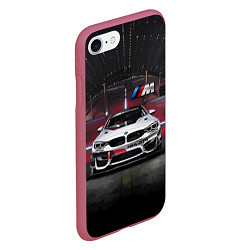 Чехол iPhone 7/8 матовый BMW M4 GT4 - Motorsport, цвет: 3D-малиновый — фото 2