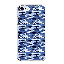 Чехол iPhone 7/8 матовый Камуфляж Navi Camo, цвет: 3D-белый