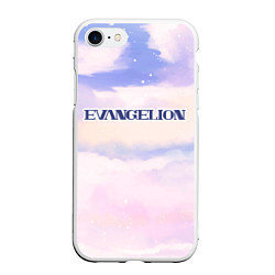 Чехол iPhone 7/8 матовый Evangelion sky clouds