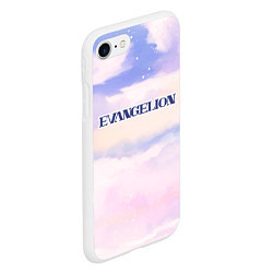 Чехол iPhone 7/8 матовый Evangelion sky clouds, цвет: 3D-белый — фото 2
