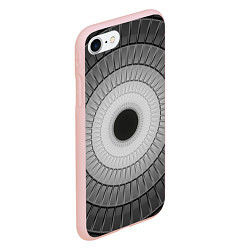 Чехол iPhone 7/8 матовый Абстрактная спираль, цвет: 3D-светло-розовый — фото 2