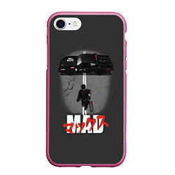 Чехол iPhone 7/8 матовый Mad Max and Akira, цвет: 3D-малиновый