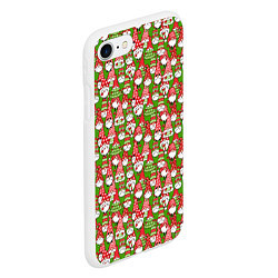 Чехол iPhone 7/8 матовый Рождественские гномы, цвет: 3D-белый — фото 2
