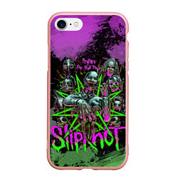 Чехол iPhone 7/8 матовый Slipknot satan, цвет: 3D-светло-розовый