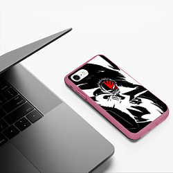 Чехол iPhone 7/8 матовый Облик пустого - Bleach, цвет: 3D-малиновый — фото 2