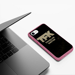 Чехол iPhone 7/8 матовый TFK - Thousand Foot Krutch, цвет: 3D-малиновый — фото 2