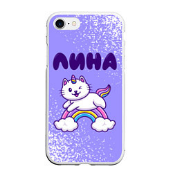 Чехол iPhone 7/8 матовый Лина кошка единорожка