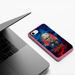 Чехол iPhone 7/8 матовый Clown Slipknot, цвет: 3D-малиновый — фото 2