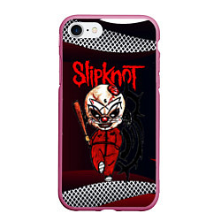 Чехол iPhone 7/8 матовый Slipknot бита, цвет: 3D-малиновый