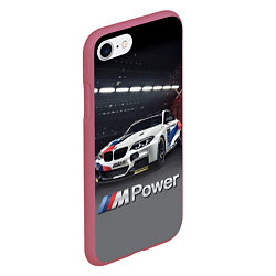 Чехол iPhone 7/8 матовый BMW M 240 i Racing - Motorsport - M Power, цвет: 3D-малиновый — фото 2