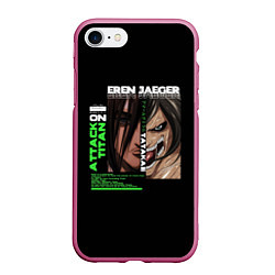 Чехол iPhone 7/8 матовый Attack on Titan Eren Jaeger