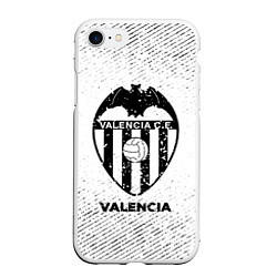 Чехол iPhone 7/8 матовый Valencia с потертостями на светлом фоне, цвет: 3D-белый