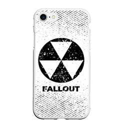 Чехол iPhone 7/8 матовый Fallout с потертостями на светлом фоне