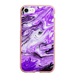 Чехол iPhone 7/8 матовый Красочная абстракция, цвет: 3D-светло-розовый
