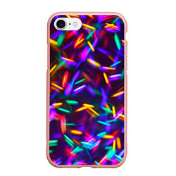 Чехол iPhone 7/8 матовый Цветомузыка, цвет: 3D-светло-розовый