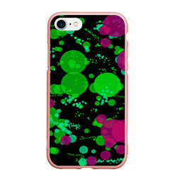 Чехол iPhone 7/8 матовый Токсичные пузыри, цвет: 3D-светло-розовый