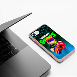 Чехол iPhone 7/8 матовый Бастер бравл старс, цвет: 3D-светло-розовый — фото 2