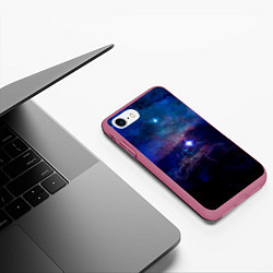 Чехол iPhone 7/8 матовый Звёздное небо, цвет: 3D-малиновый — фото 2