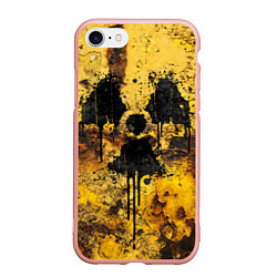 Чехол iPhone 7/8 матовый Rusty radiation, цвет: 3D-светло-розовый