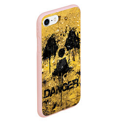 Чехол iPhone 7/8 матовый Danger radiation, цвет: 3D-светло-розовый — фото 2
