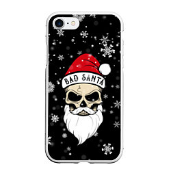 Чехол iPhone 7/8 матовый Christmas Bad Santa, цвет: 3D-белый