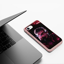 Чехол iPhone 7/8 матовый Кибер Сайонара, цвет: 3D-светло-розовый — фото 2