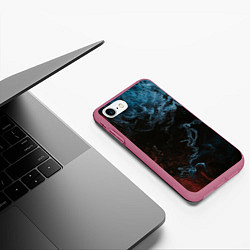 Чехол iPhone 7/8 матовый Красно синее небо, цвет: 3D-малиновый — фото 2