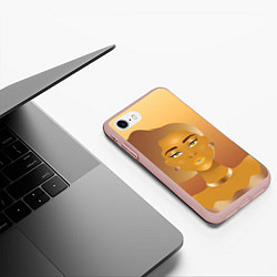 Чехол iPhone 7/8 матовый Golden girl, цвет: 3D-светло-розовый — фото 2