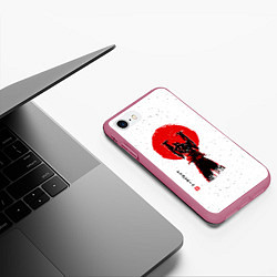 Чехол iPhone 7/8 матовый Dragon Ball Сон Гоку, цвет: 3D-малиновый — фото 2
