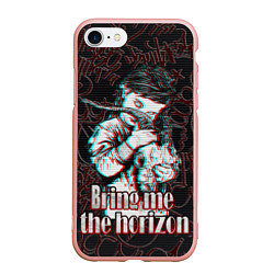 Чехол iPhone 7/8 матовый Bring me the horizon девочка с черепом