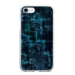 Чехол iPhone 7/8 матовый Голубой абстракт, цвет: 3D-белый