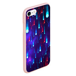 Чехол iPhone 7/8 матовый Neon rain, цвет: 3D-светло-розовый — фото 2