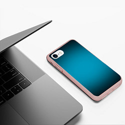 Чехол iPhone 7/8 матовый Изумрудный градиент, цвет: 3D-светло-розовый — фото 2