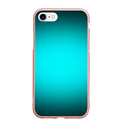Чехол iPhone 7/8 матовый Неоновый синий градиент