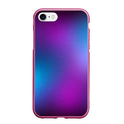 Чехол iPhone 7/8 матовый НЕОНОВЫЙ ГРАДИЕНТ, цвет: 3D-малиновый